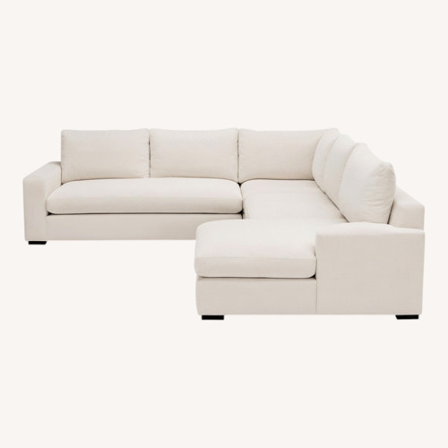 Used Pottery Barn Big Sur White Fabric 3+ Piece Sectional for sale on AptDeco