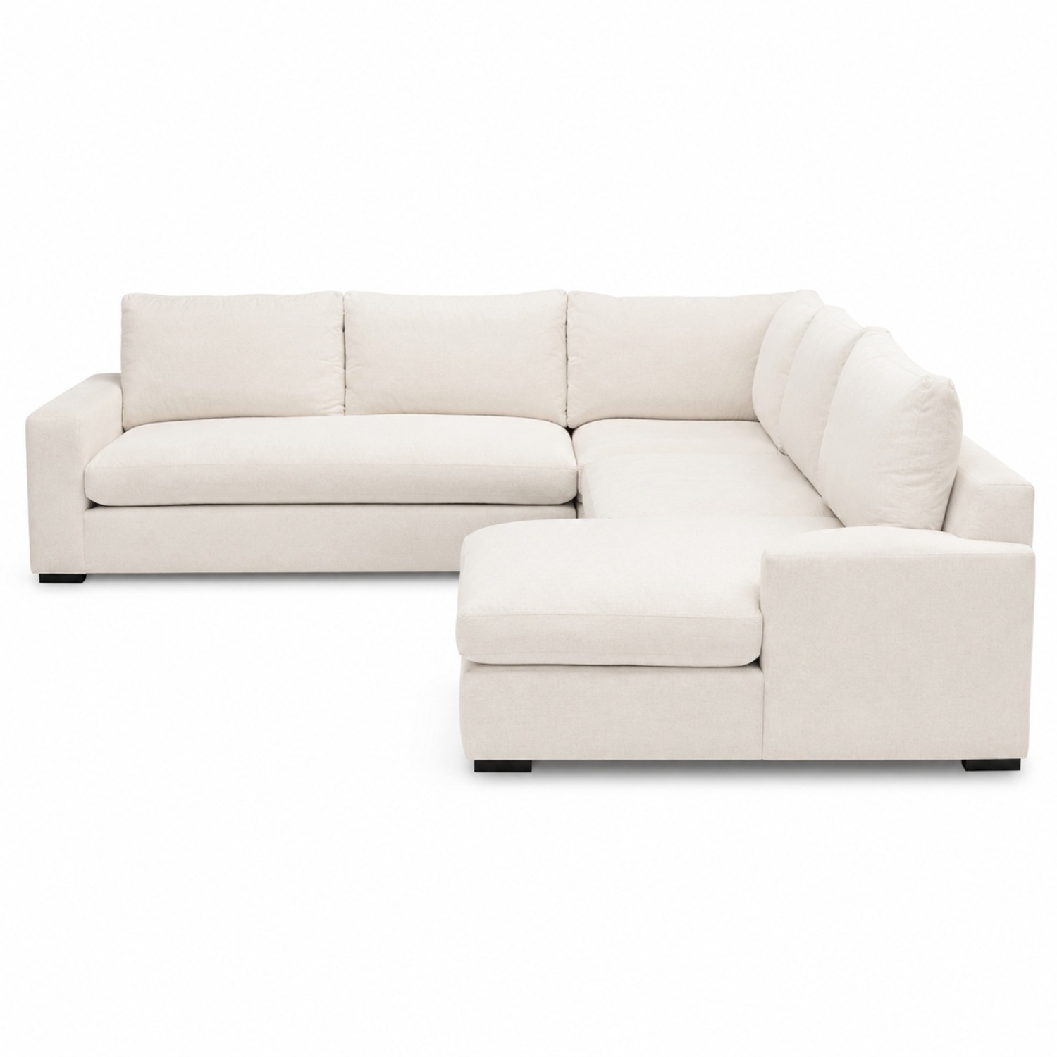 Pottery Barn Big Sur White Fabric 3+ Piece Sectional - image-7