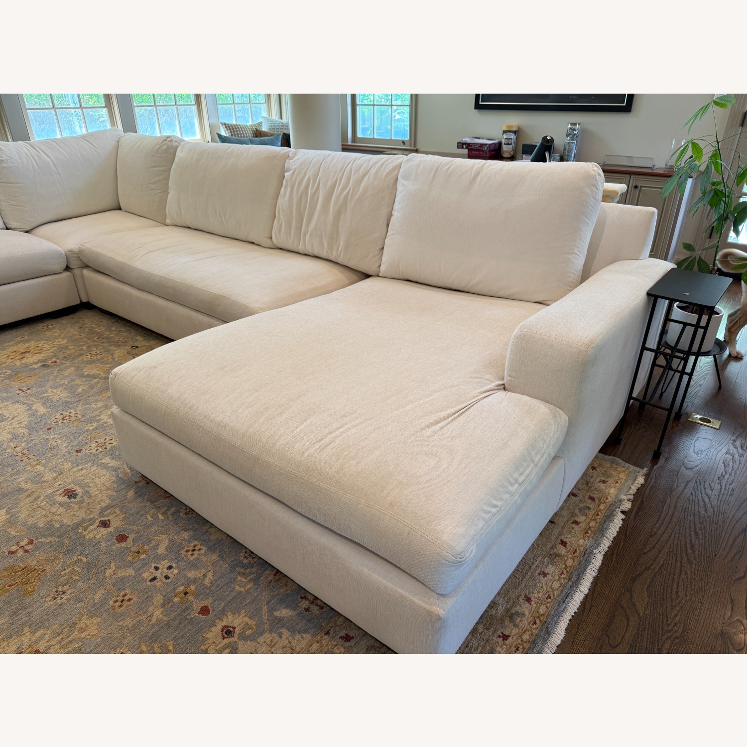 Pottery Barn Big Sur White Fabric 3+ Piece Sectional - image-2