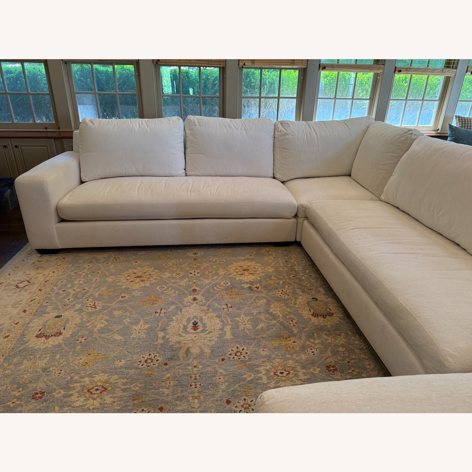 Pottery Barn Big Sur White Fabric 3+ Piece Sectional - image-4