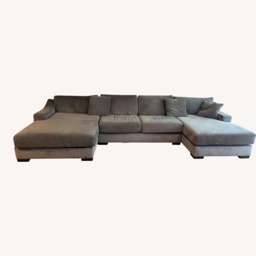 Used Living Spaces Lodge Dark Gray 3+ Piece Sectional for sale on AptDeco