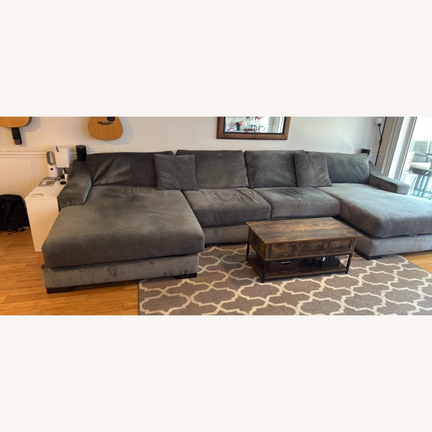 Living Spaces Lodge Dark Gray 3+ Piece Sectional - image-3