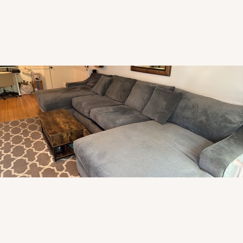 Used Living Spaces Lodge Dark Gray 3+ Piece Sectional for sale on AptDeco