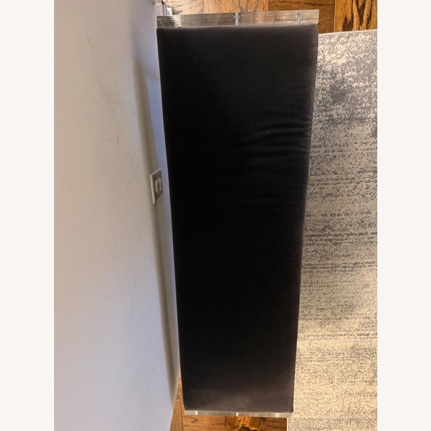 CB2 Dark Gray Velvet Bench - image-5