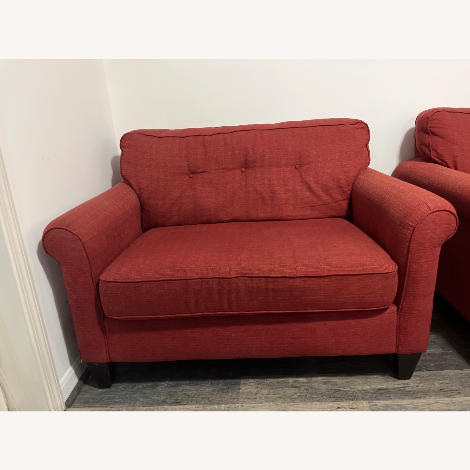 2 La-Z-Boy Laurel Chair and Half W Matching Ottoman - image-4