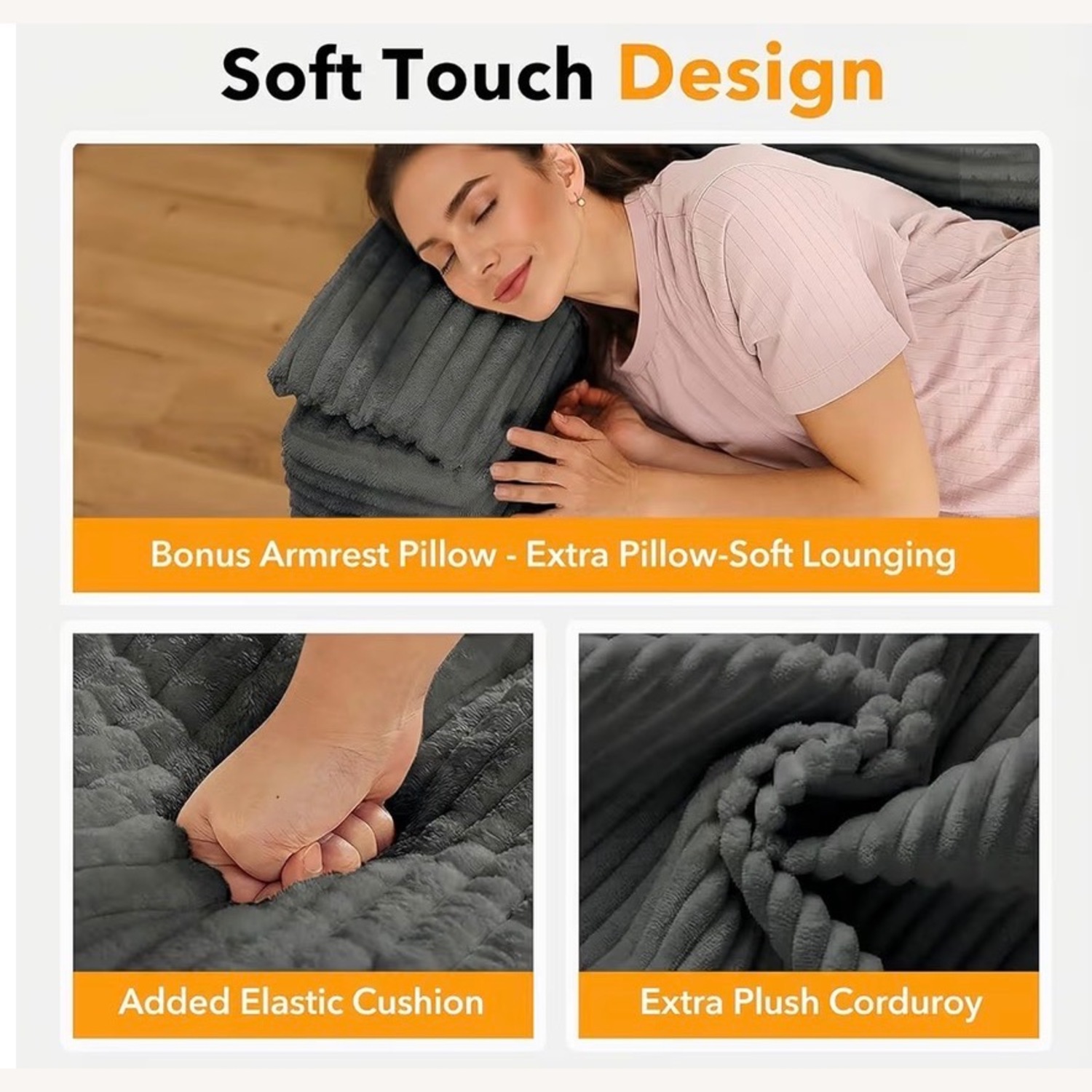 Dark Gray 3+ Seater Sofa - image-5