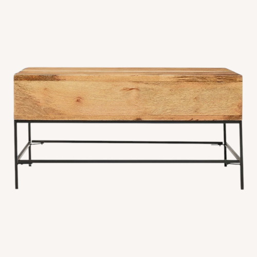Used West Elm Industrial Storage Pop-Up Coffee Table for sale on AptDeco