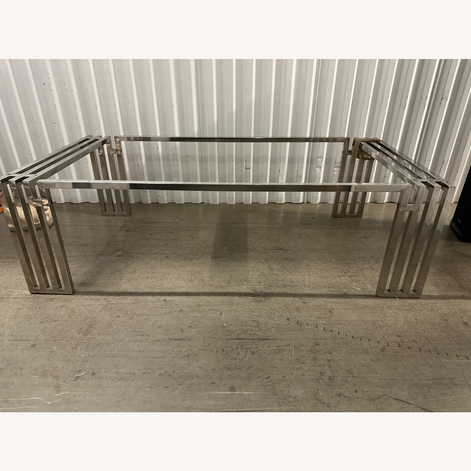 Modway Gridiron Silver Metal Coffee Table - image-1
