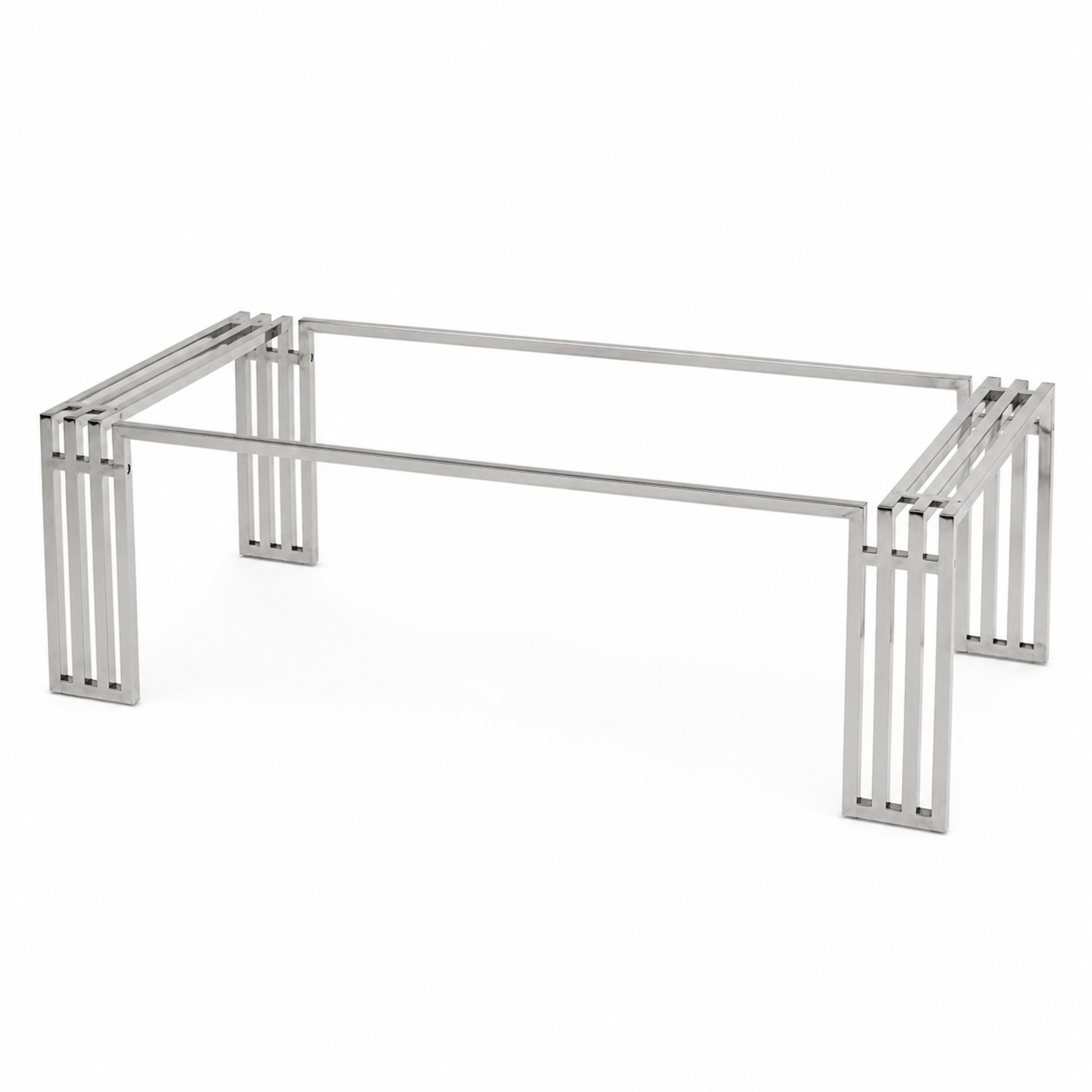Modway Gridiron Silver Metal Coffee Table - image-4