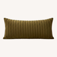 CB2 Gathered Green Suede Pillow