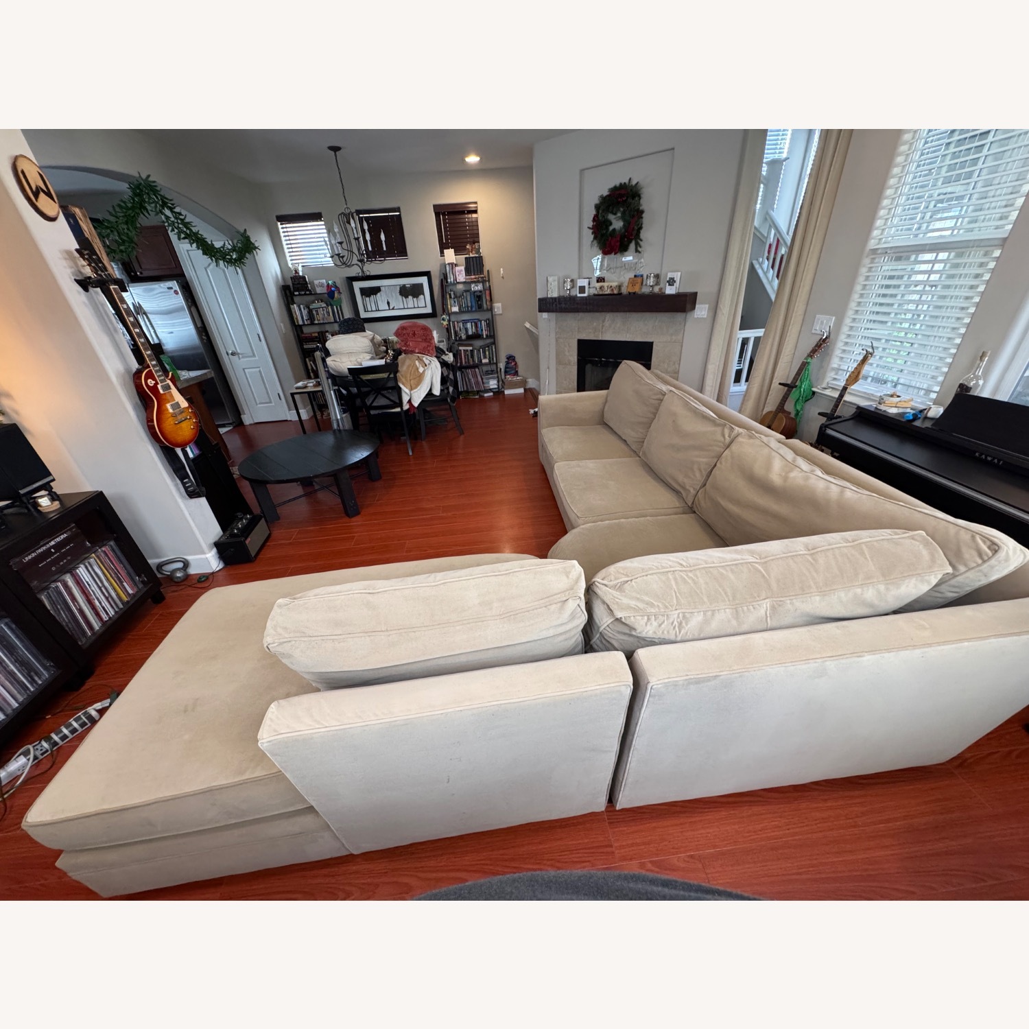 Pottery Barn Natural Velvet 3+ Piece Sectional - image-3