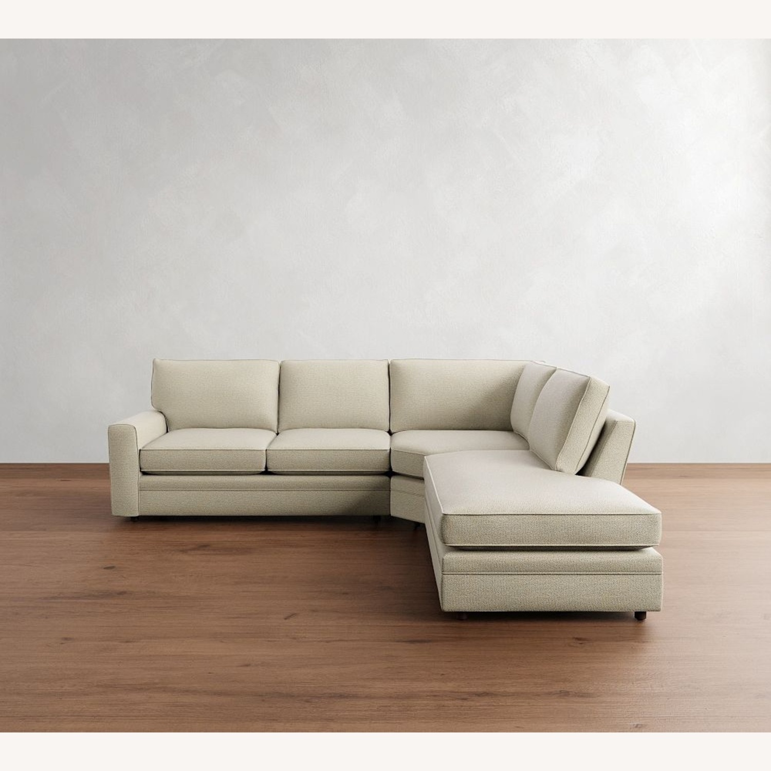 Pottery Barn Natural Velvet 3+ Piece Sectional - image-10