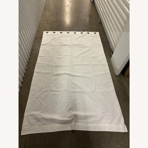 Used Crate & Barrel Wallace White Fabric Curtain for sale on AptDeco