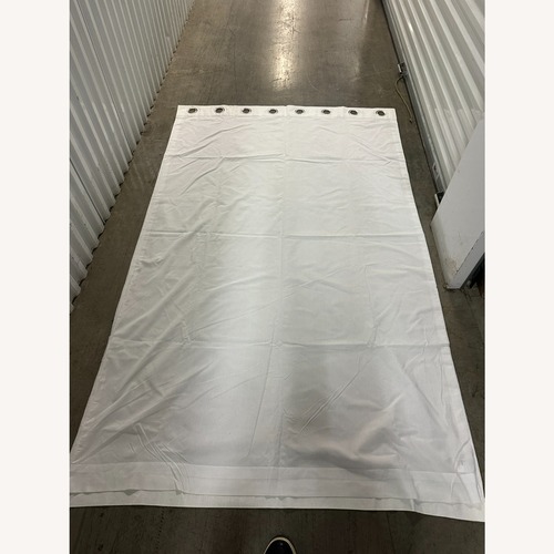 Used Crate & Barrel Wallace White Fabric Curtain for sale on AptDeco