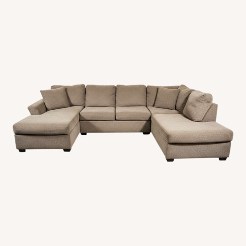 Used Dark Brown Fabric 3+ Piece Sectional for sale on AptDeco