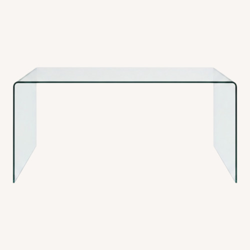 Used AllModern Transparent Glass Desk for sale on AptDeco