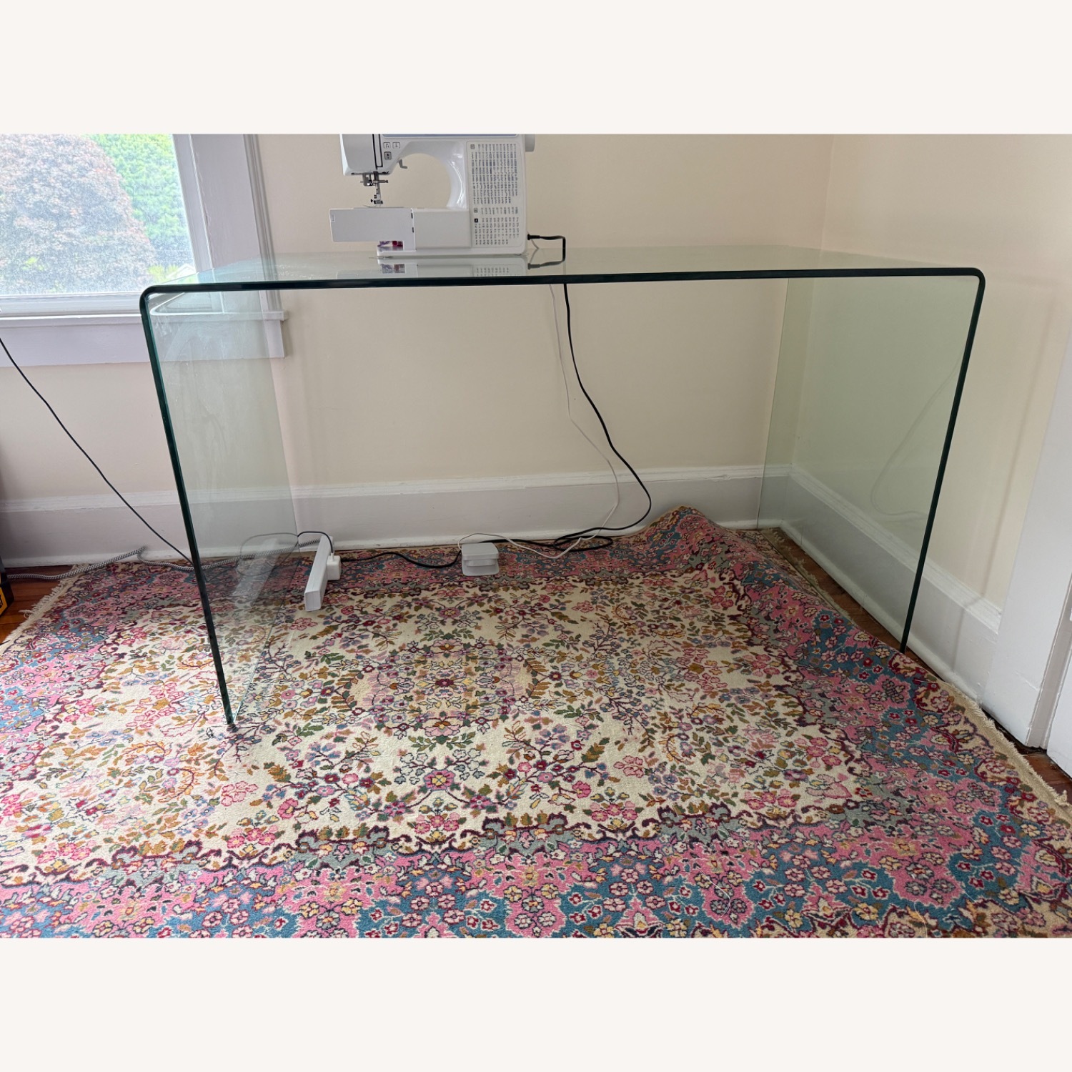 AllModern Transparent Glass Desk - image-2