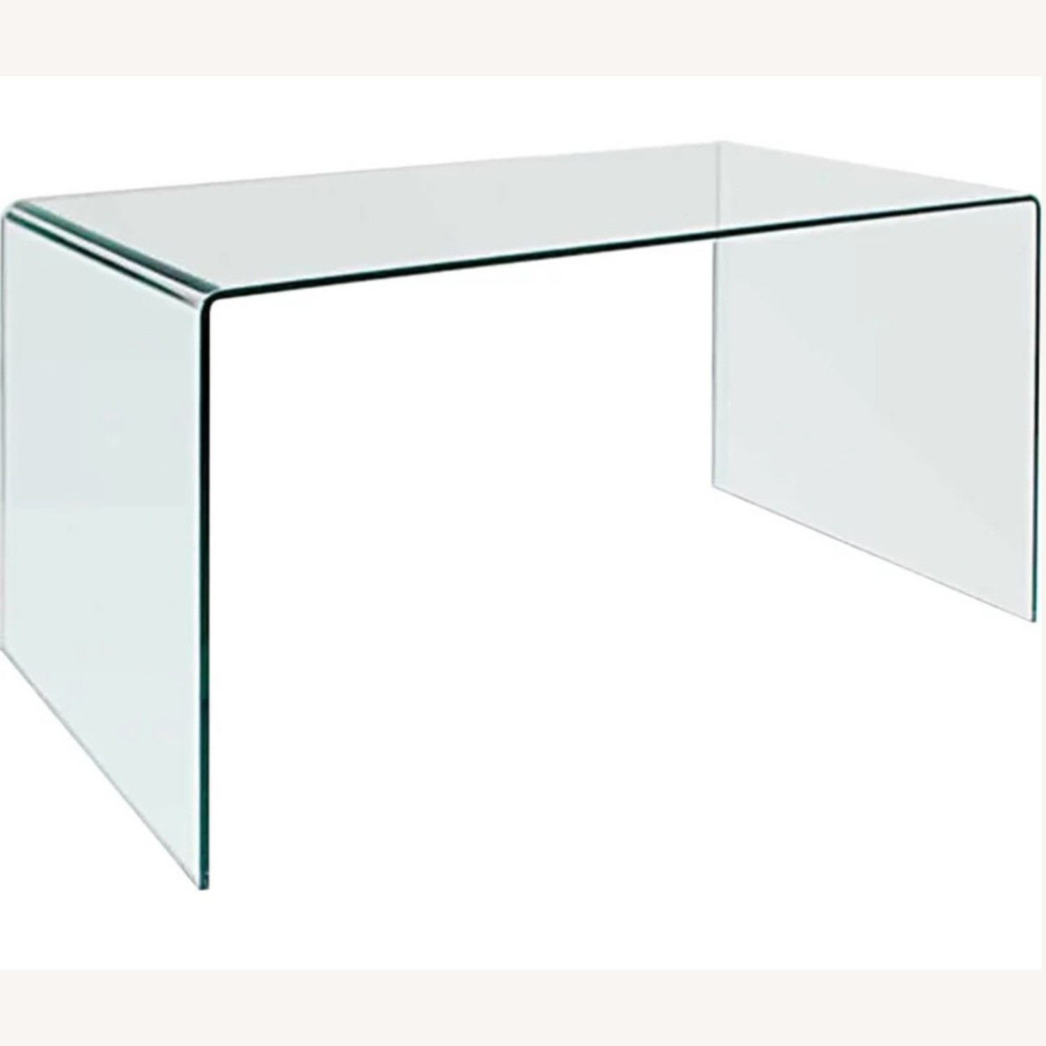 AllModern Transparent Glass Desk - image-1