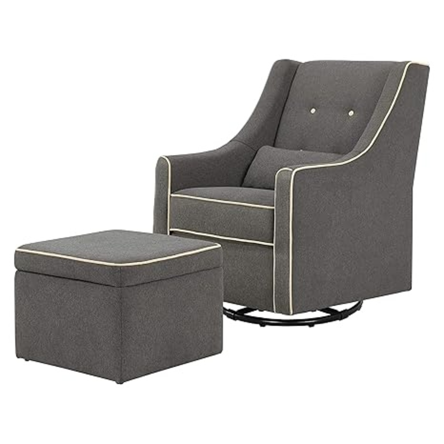 DaVinci Owen Swivel Glider + Storage Ottoman - image-4