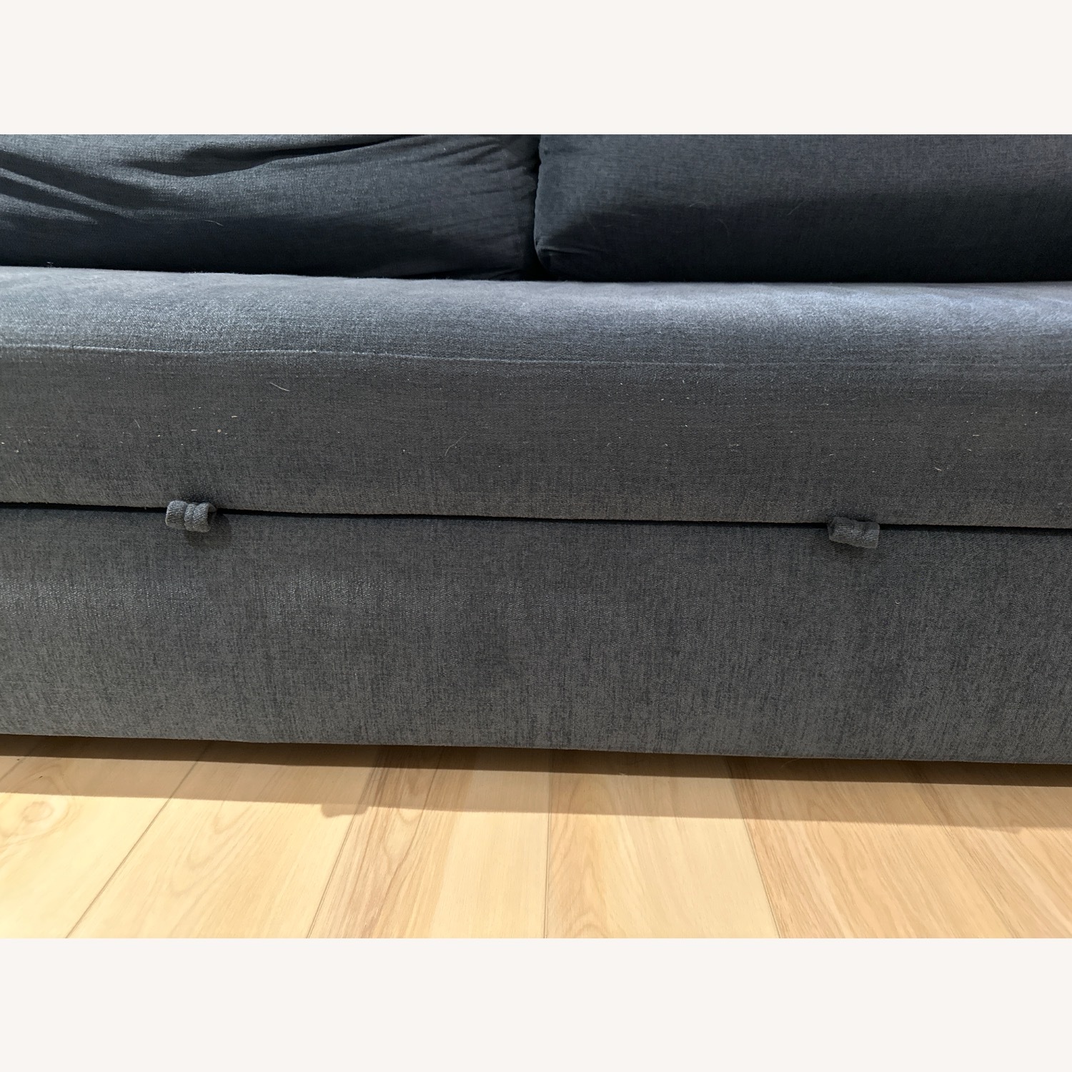 Crate & Barrel Blue Bedford 93" Queen Trundle Sleeper Sofa - image-7