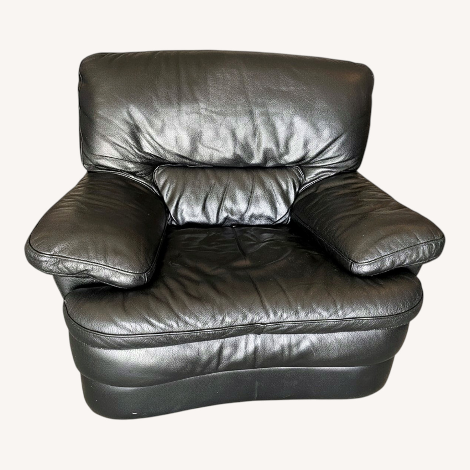 Vintage/Antique Finds Black Leather Armchair - image-0