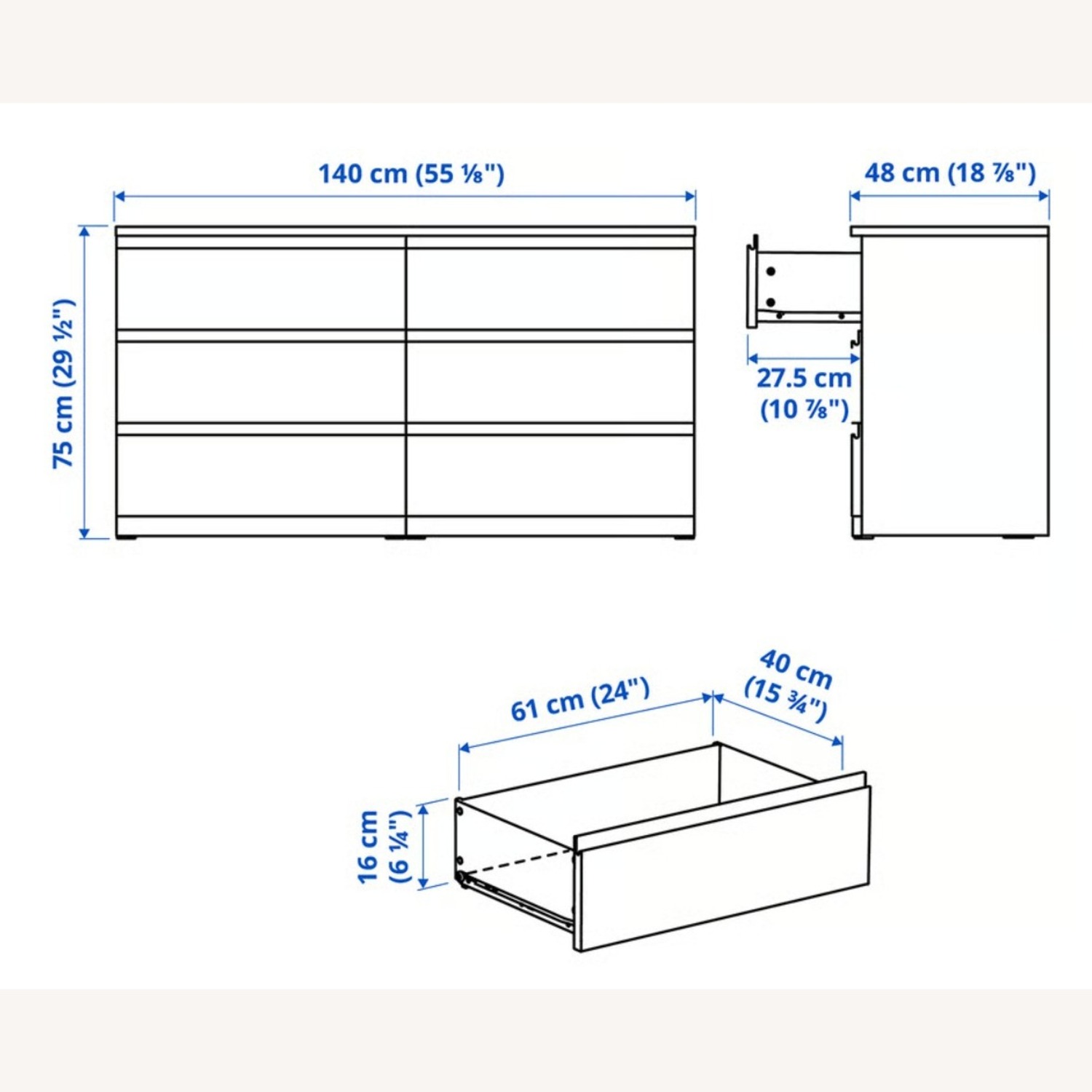 IKEA STORKLINTA 6-Drawer Dresser  - image-5