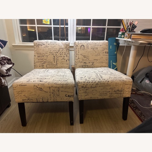 Used Vintage/Antique White Leather Accent Chairs for sale on AptDeco