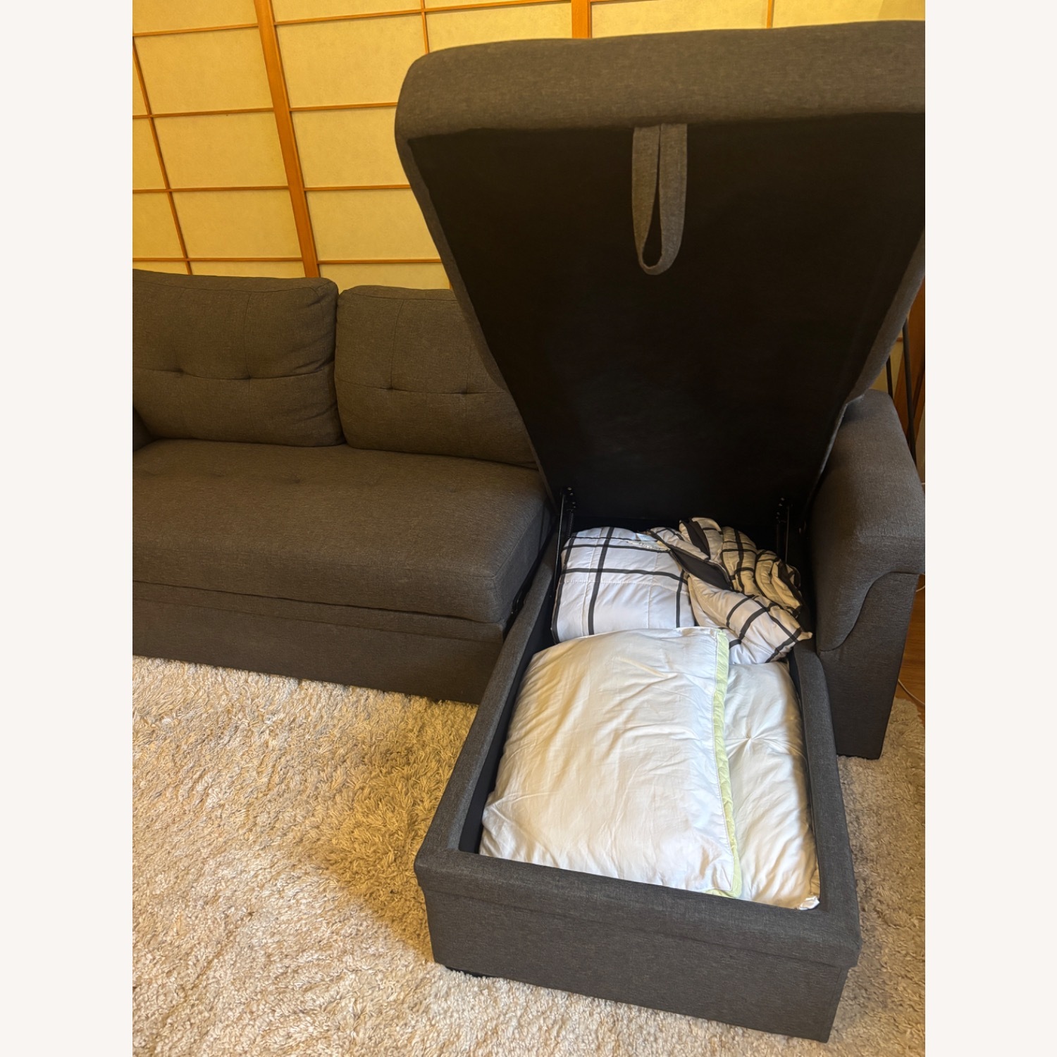 Sectional Sofa W Pull-out Bed & Storage - image-6