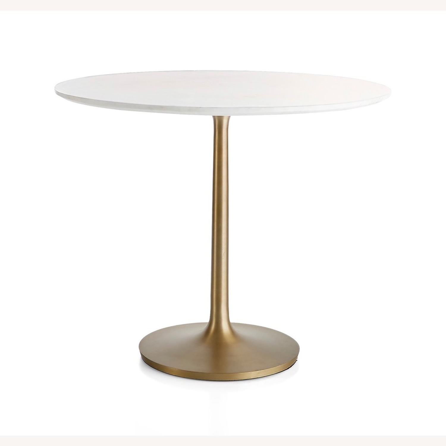 Crate & Barrel Nero White Marble Dining Table - image-5