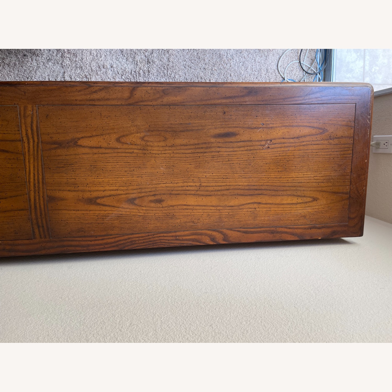 Baker French Provincial Carved Oak Sideboard Hutch - image-6