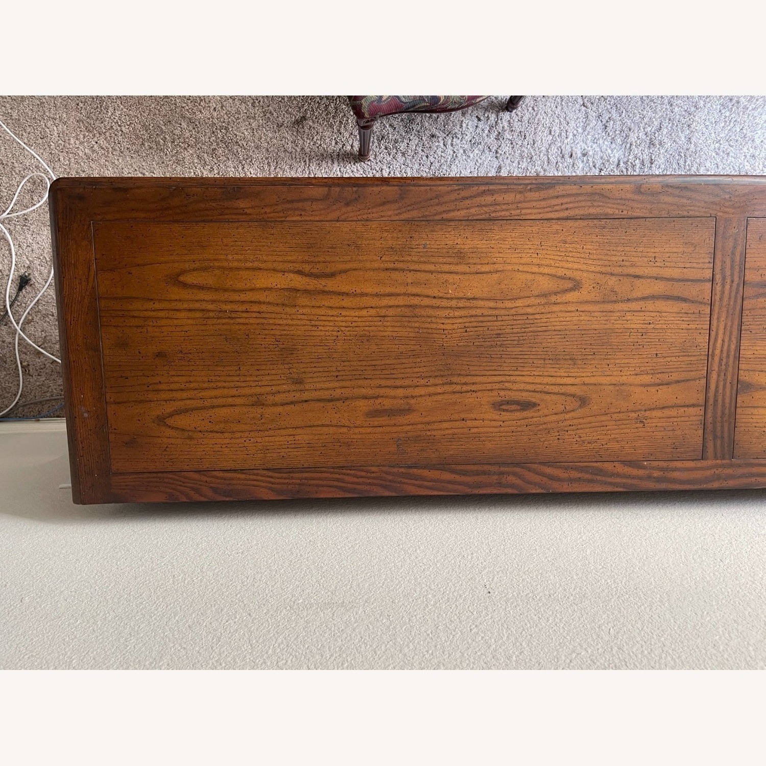 Baker French Provincial Carved Oak Sideboard Hutch - image-7