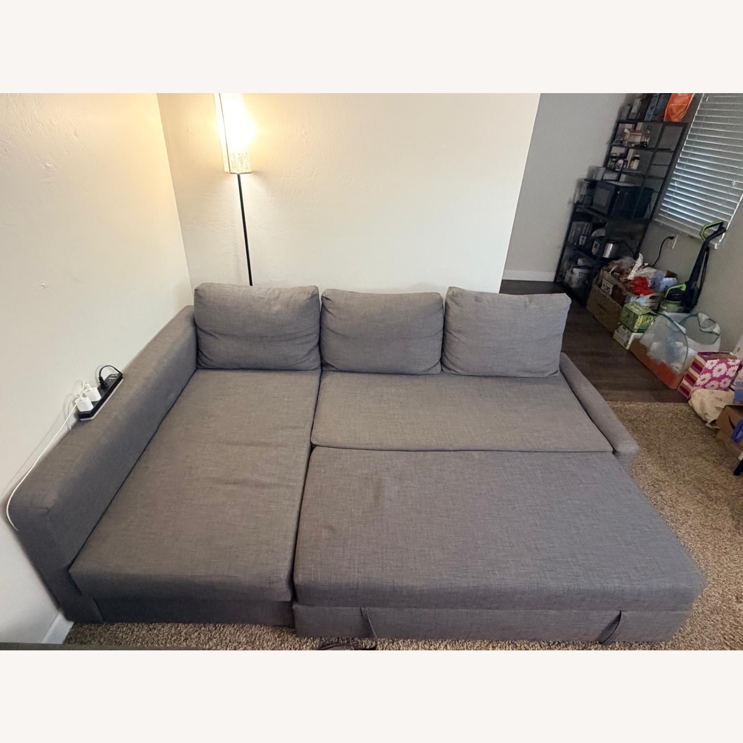 IKEA FRIHETEN Dark Gray Fabric Sleeper Sofa - image-2