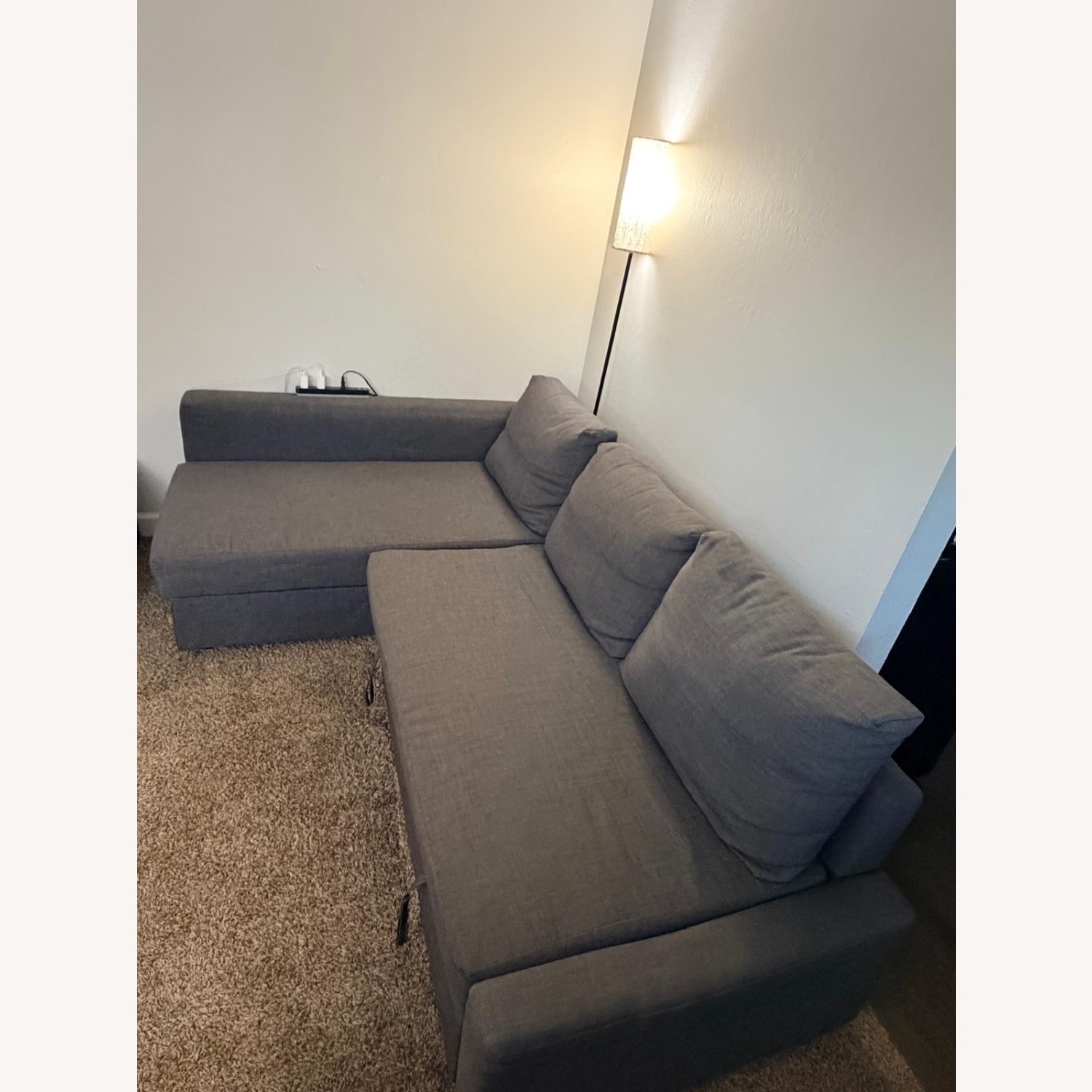 IKEA FRIHETEN Dark Gray Fabric Sleeper Sofa - image-3