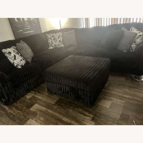 Used Ashley Furniture Midnight-Madness 3-Piece Sectional for sale on AptDeco