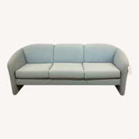 Contemporary Curved Sofa Turquoise