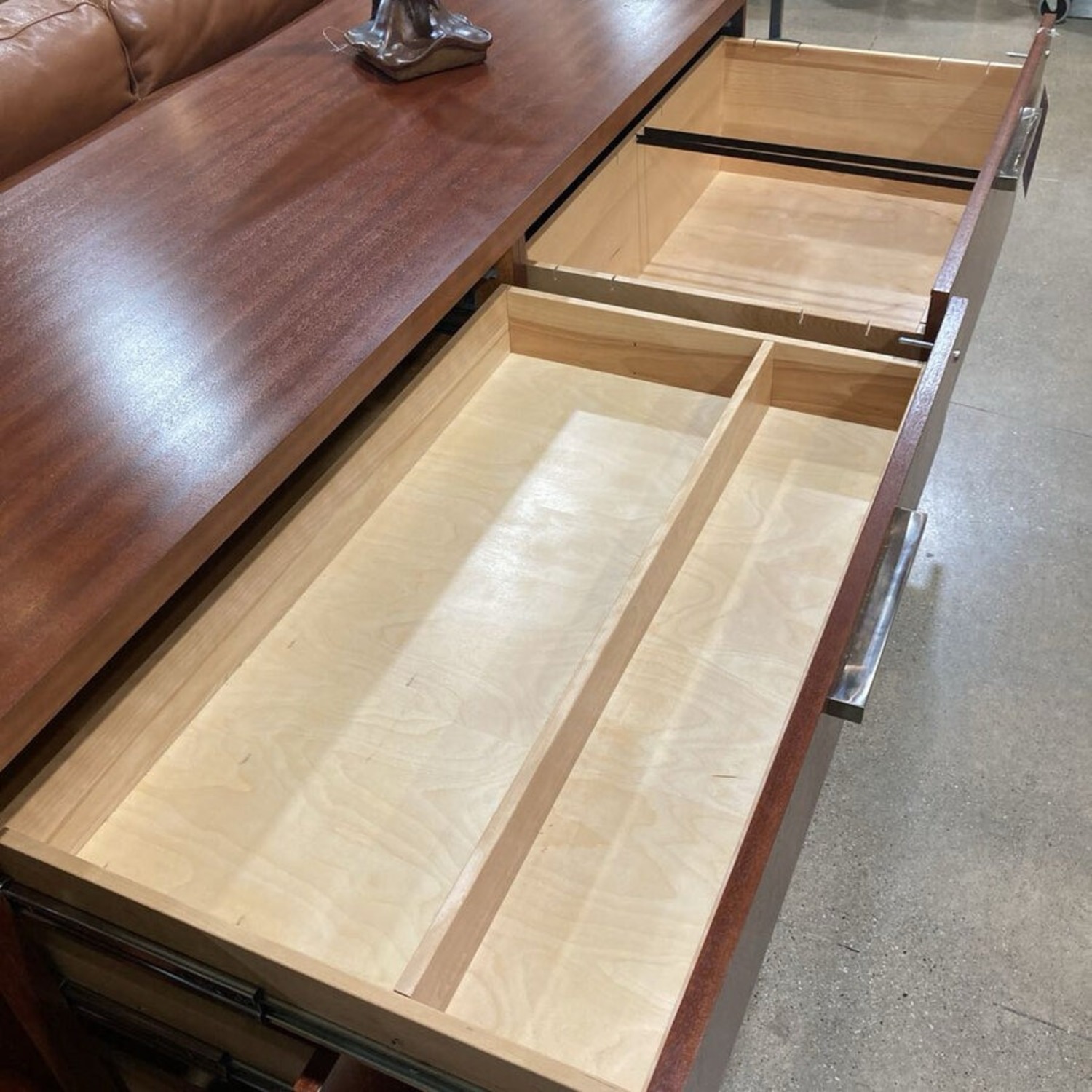 Oversized Cherry Laminate Lockable Credenza - image-8
