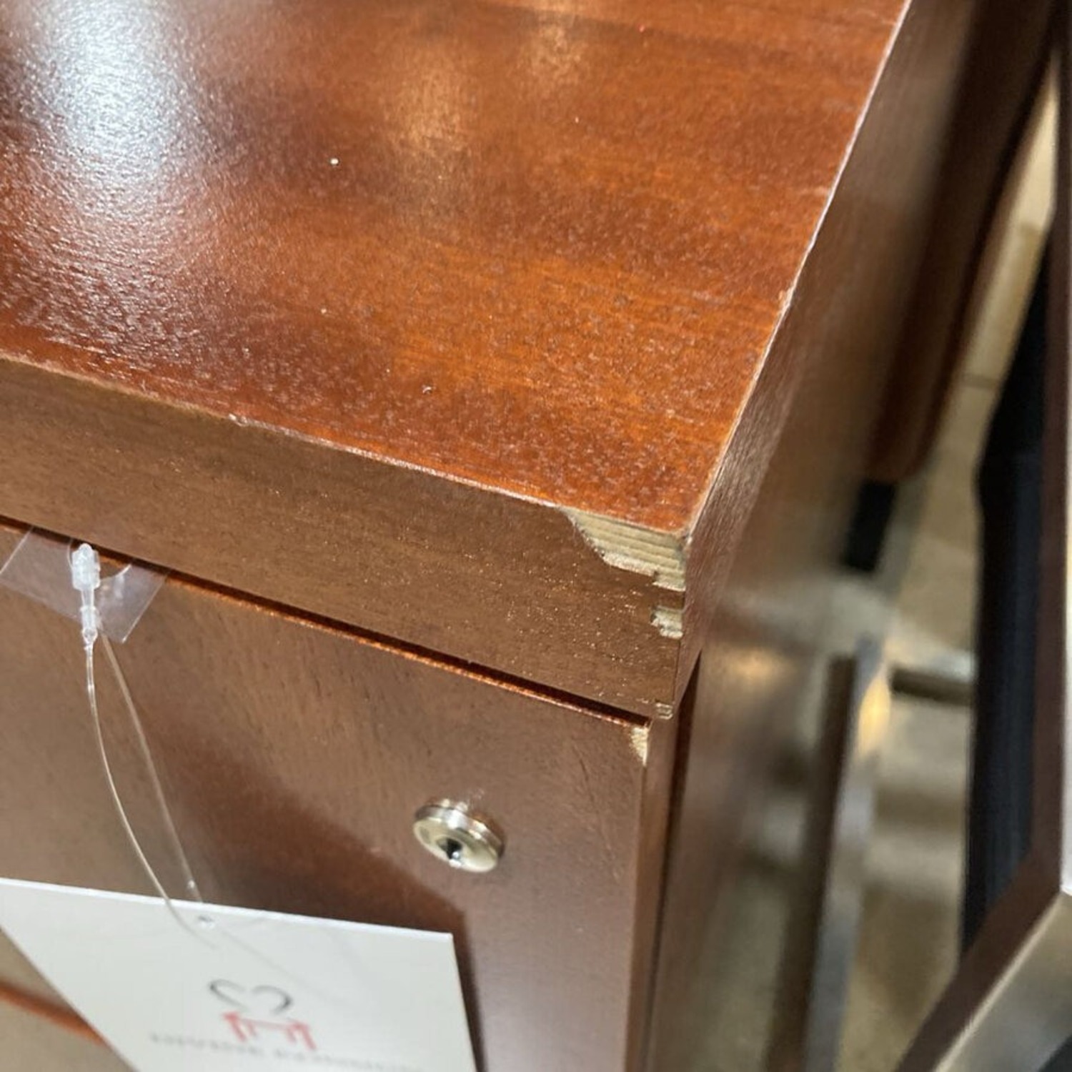 Oversized Cherry Laminate Lockable Credenza - image-15
