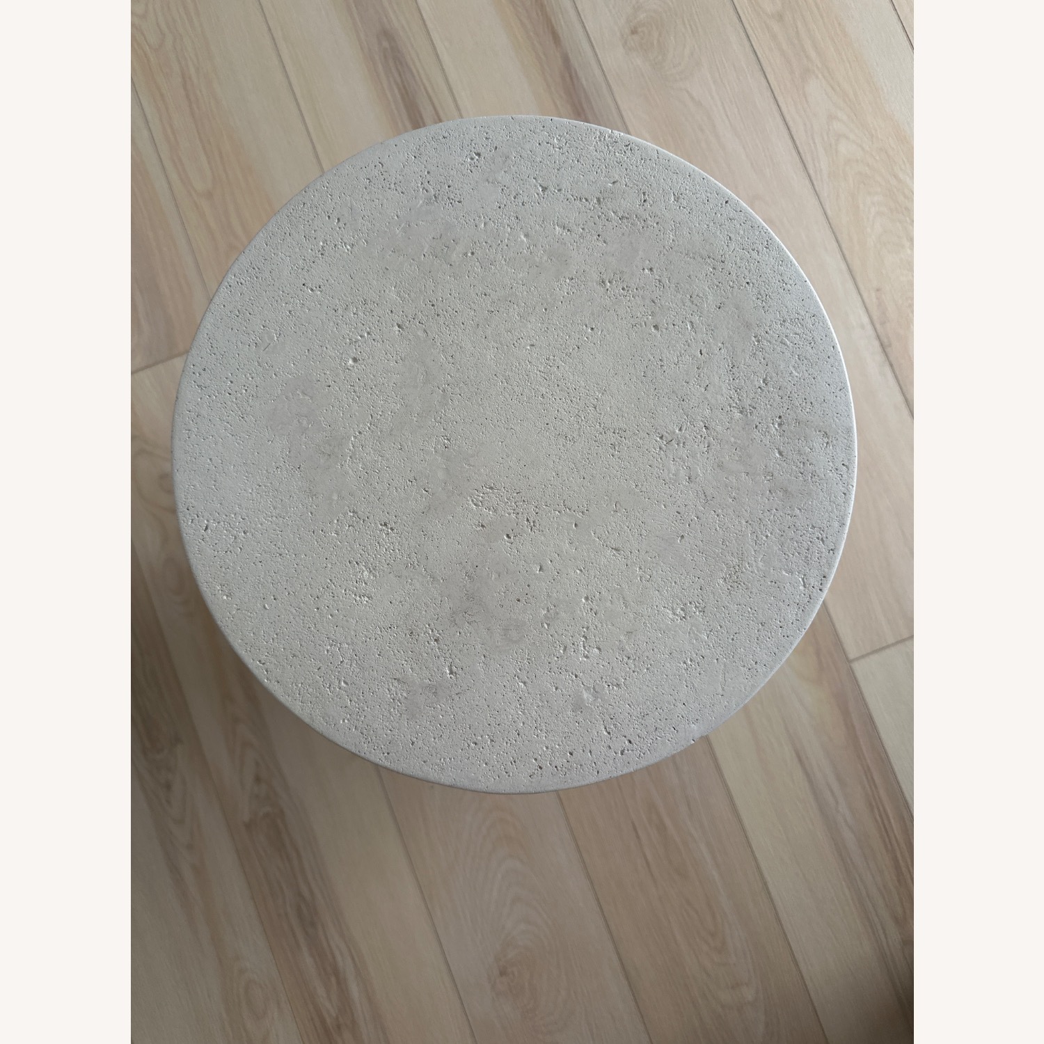 West Elm Monti (15") White Lava Stone Side Table - image-1