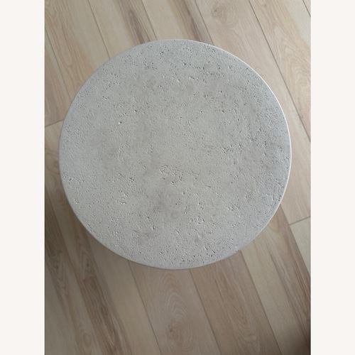 Used West Elm Monti (15") White Lava Stone Side Table for sale on AptDeco