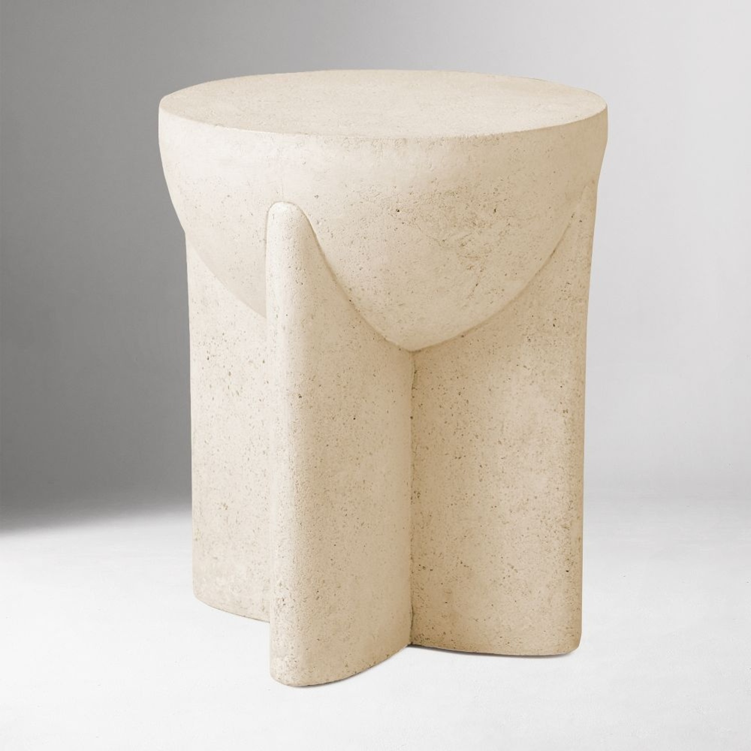 West Elm Monti (15") White Lava Stone Side Table - image-6