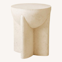 West Elm Monti (15") White Lava Stone Side Table