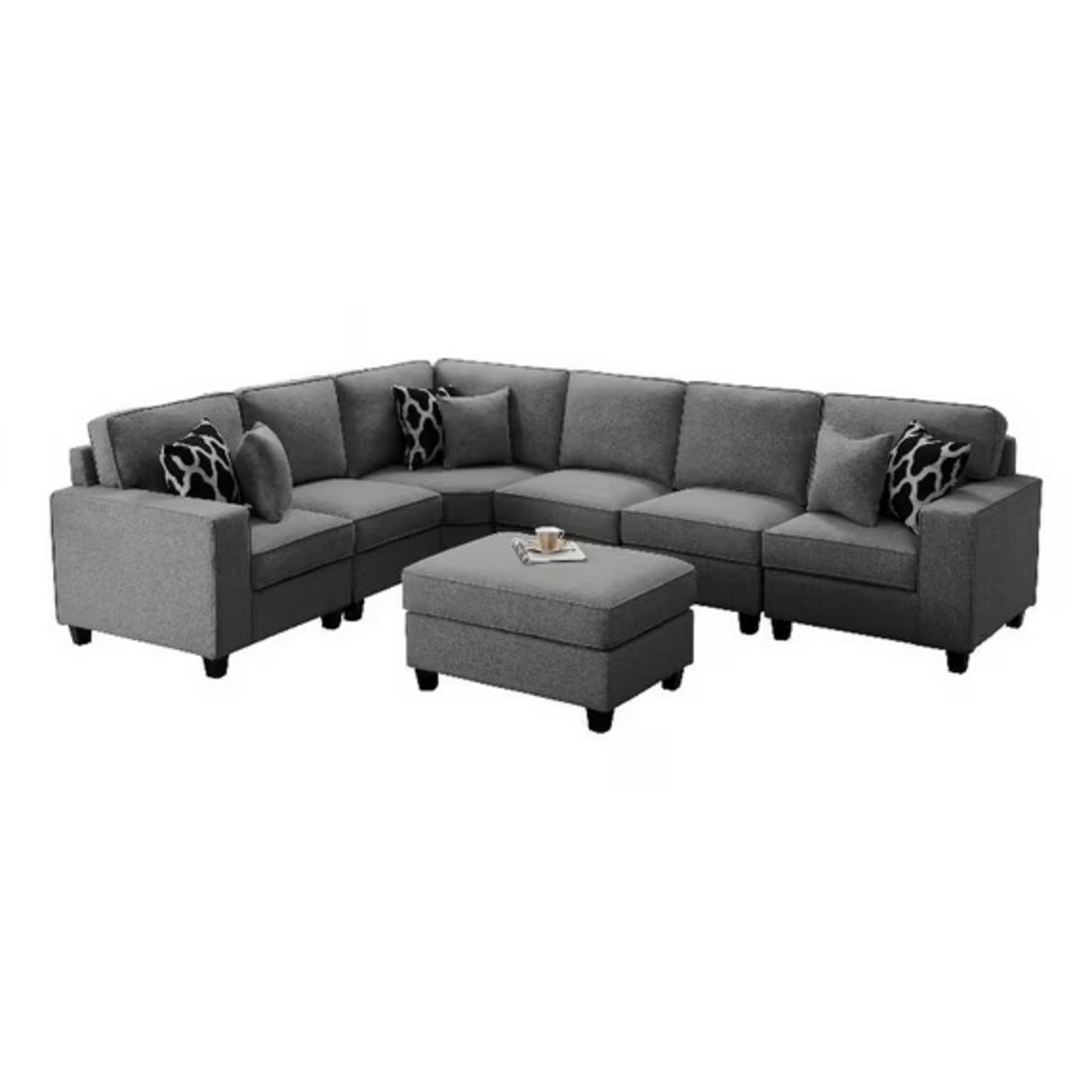 Legend Vansen Dark Gray 8 seat Modular Sectional - image-4