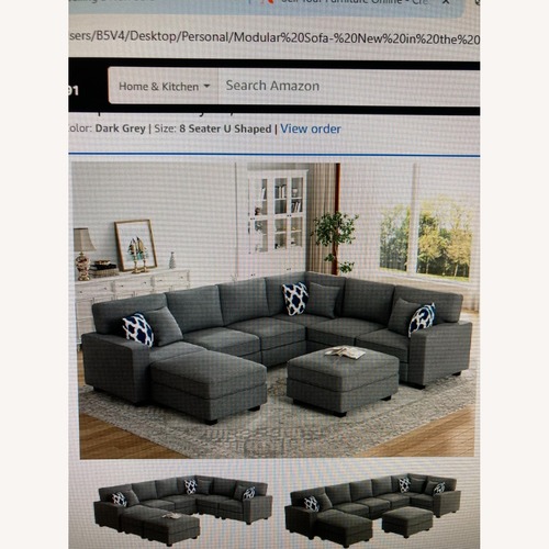 Used Legend Vansen Dark Gray 8 seat Modular Sectional for sale on AptDeco