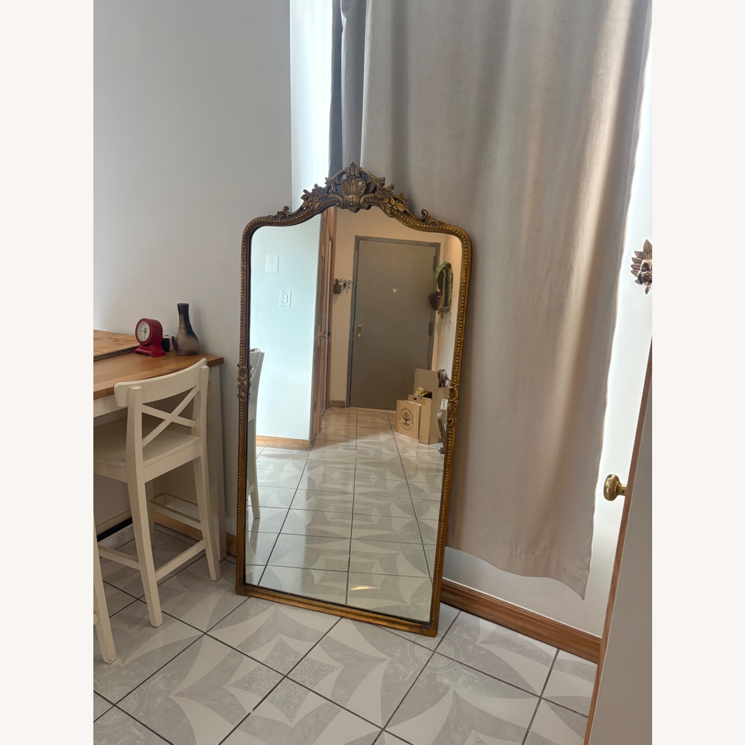 Ballard Designs Antique Brass Mirror  - image-1