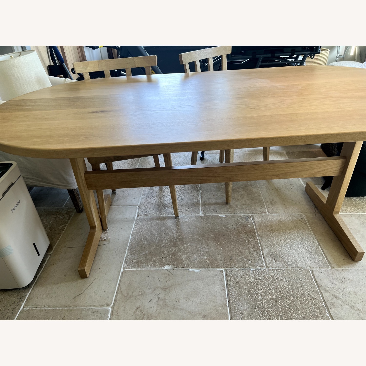 Solid White Oak Table - image-1