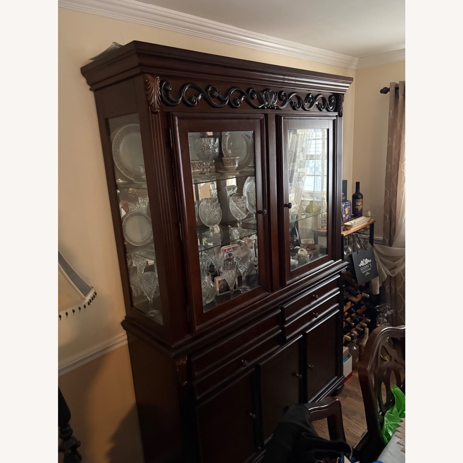 Ashley Furniture Dark Brown Wall Unit - image-1