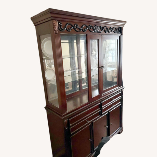 Used Ashley Furniture Dark Brown Wall Unit for sale on AptDeco