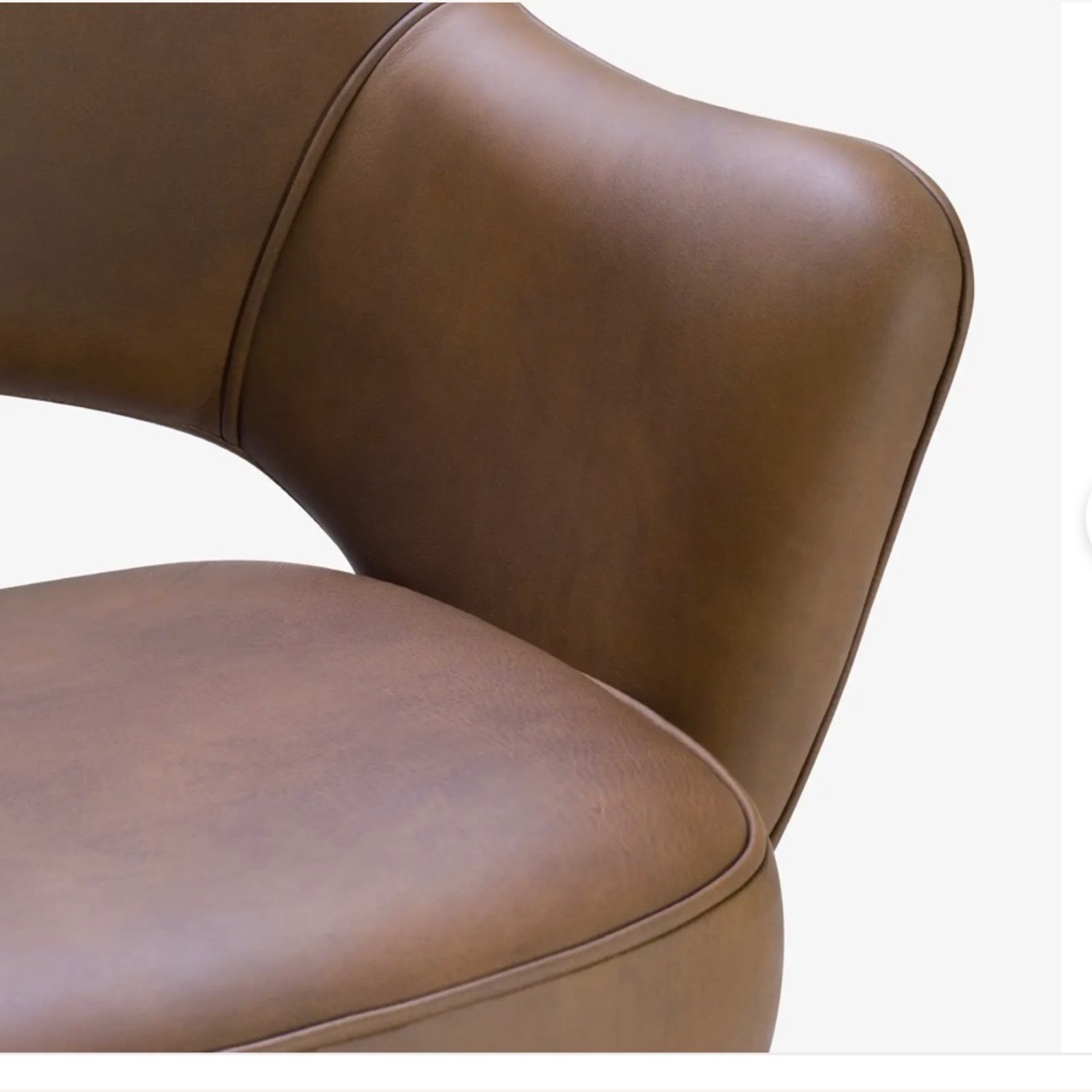 Saarinen & Eames Dark Brown Leather Office Chair - image-10