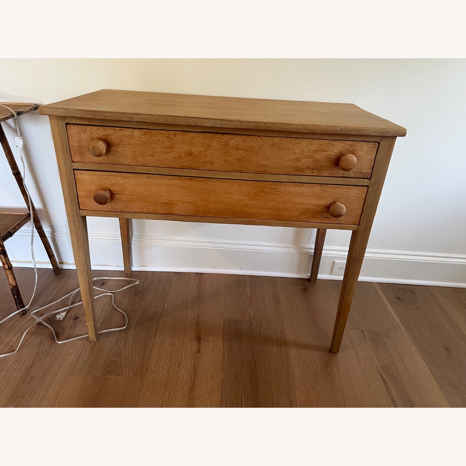 Antique French Antique Natural Wood Chest - image-8