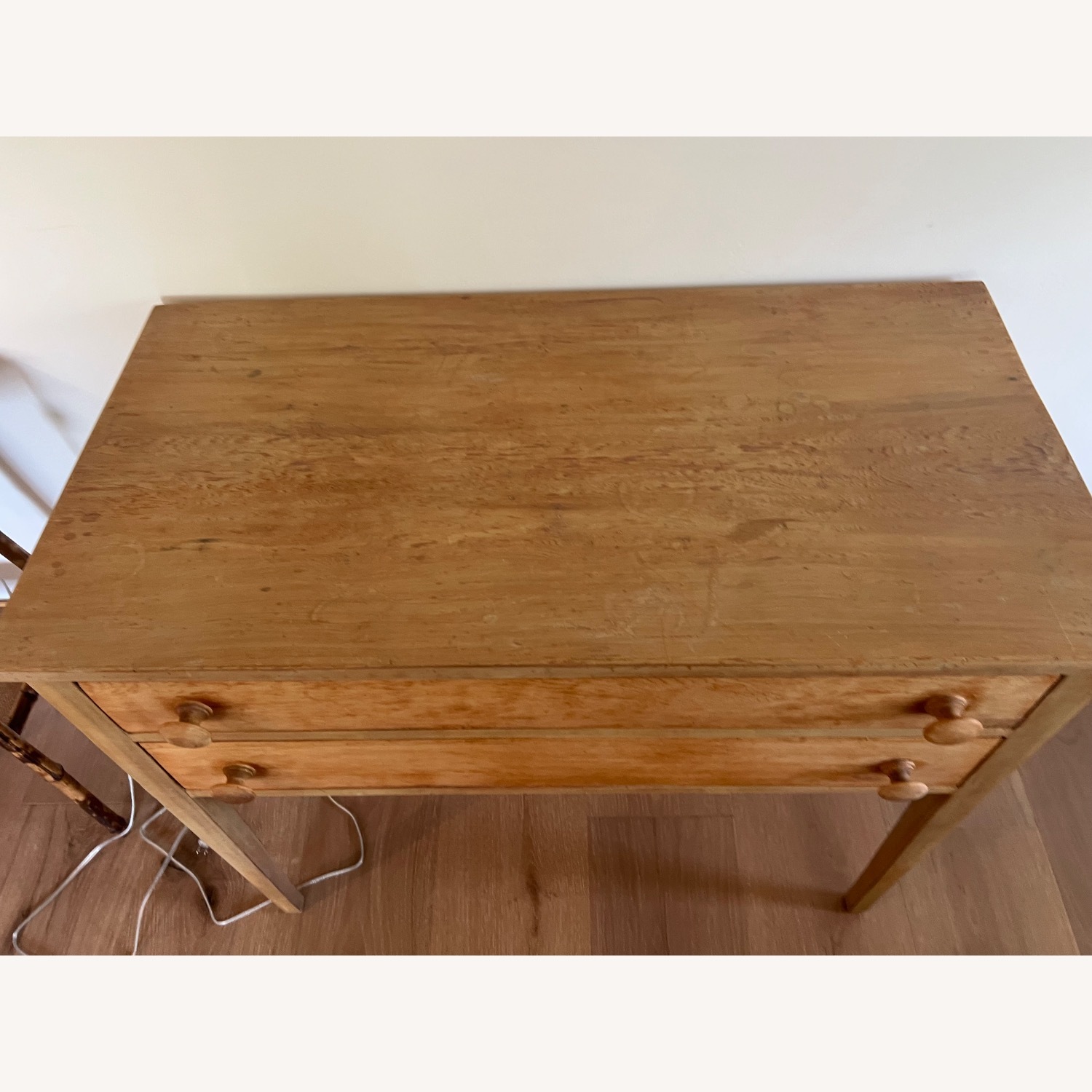Antique French Antique Natural Wood Chest - image-6